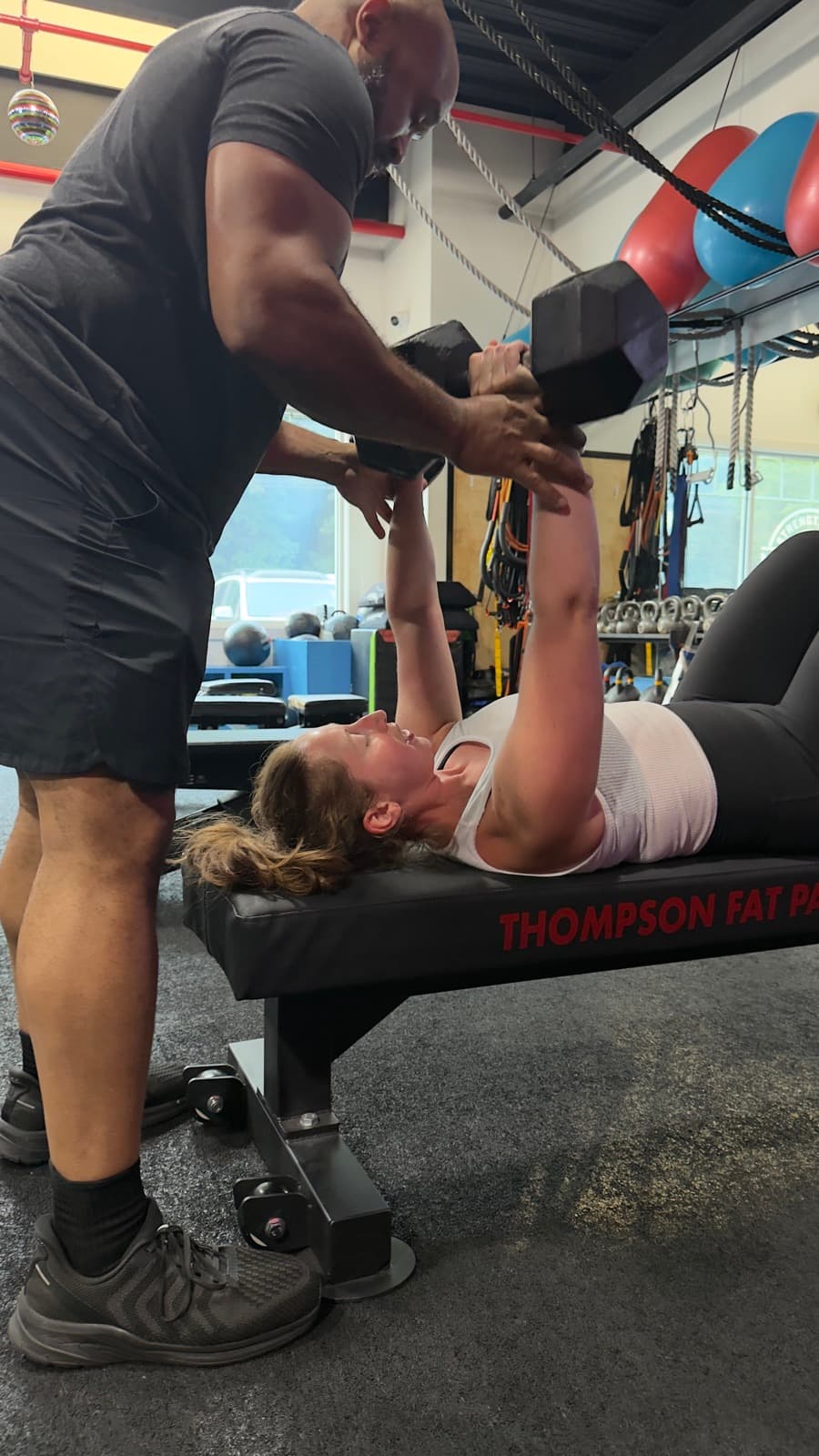 One-on-one coaching inside the M.Train studio in Westport, CT